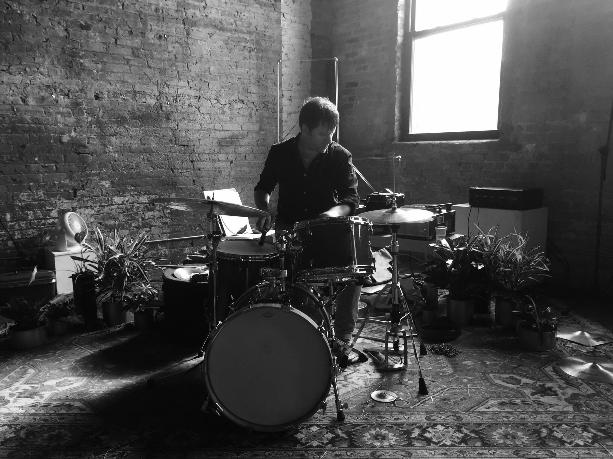 Tim Daisy playing the drums