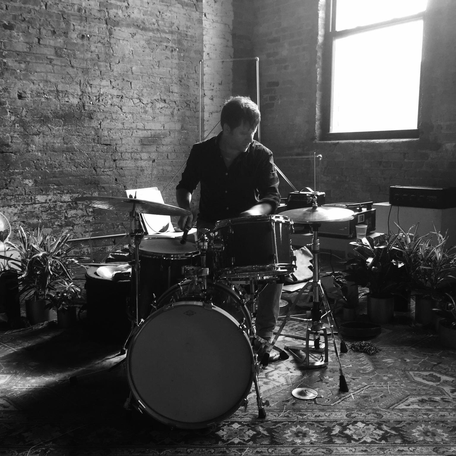 Tim Daisy playing the drums