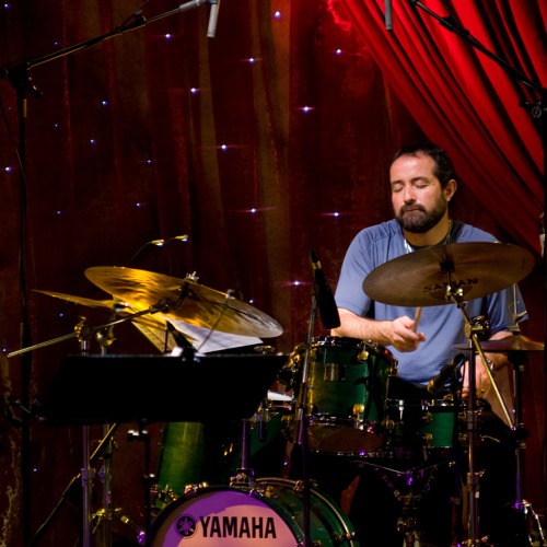 Rodrigo Villanueva playing drums