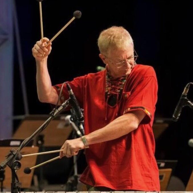 Ted Piltzecker playing vibes with four mallets