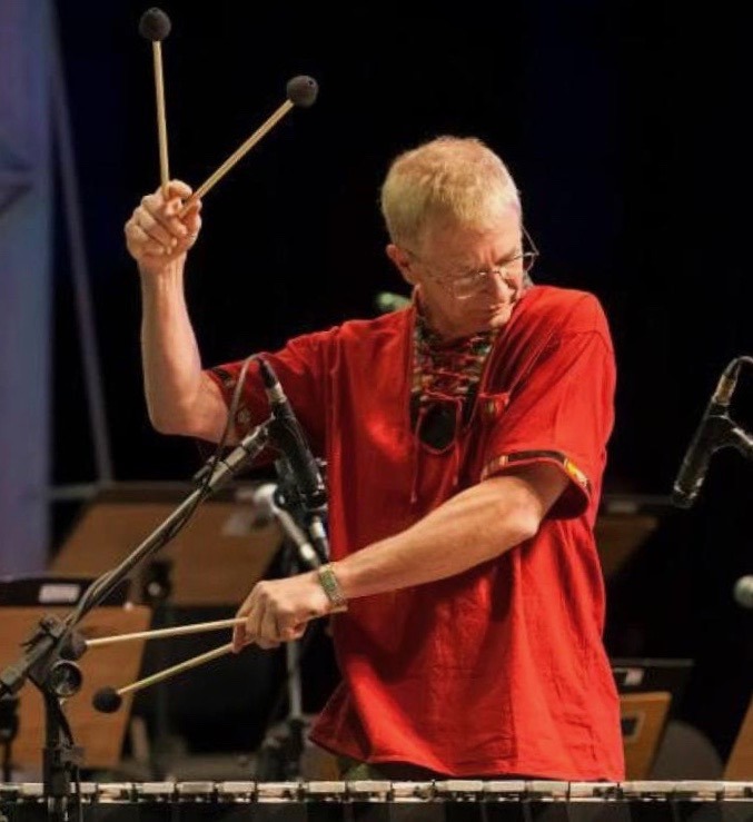 Ted Piltzecker playing vibes with four mallets